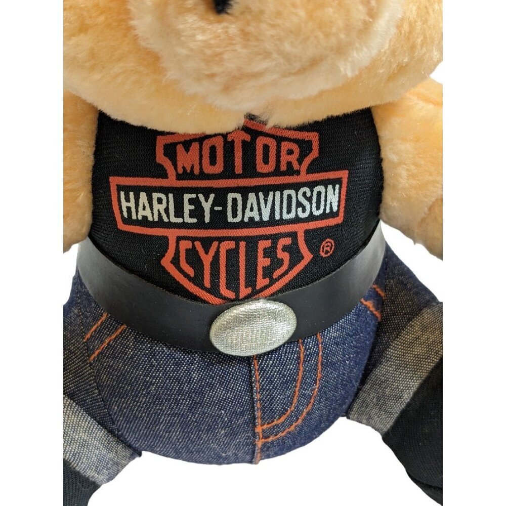 Vintage 1998 Harley Davidson Plush Pig Hog Motorcycle Biker Stuffed 10 in Doll - Picture 3 of 7